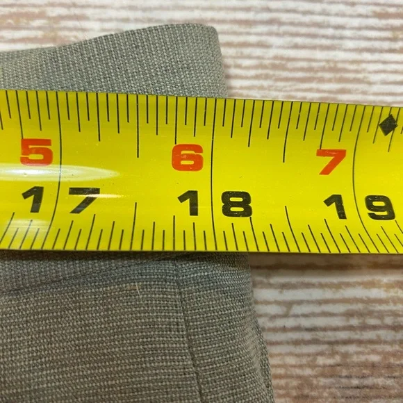 Saks Fifth Avenue Men's 36x30 Gray Linen Blend Pants Green/light Olive pleated - Picture 5 of 8